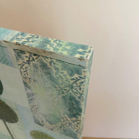 Anthropologie Lorena Siminovich Original Blue Bird Stretched Canvas Painting - Picture 4 of 7